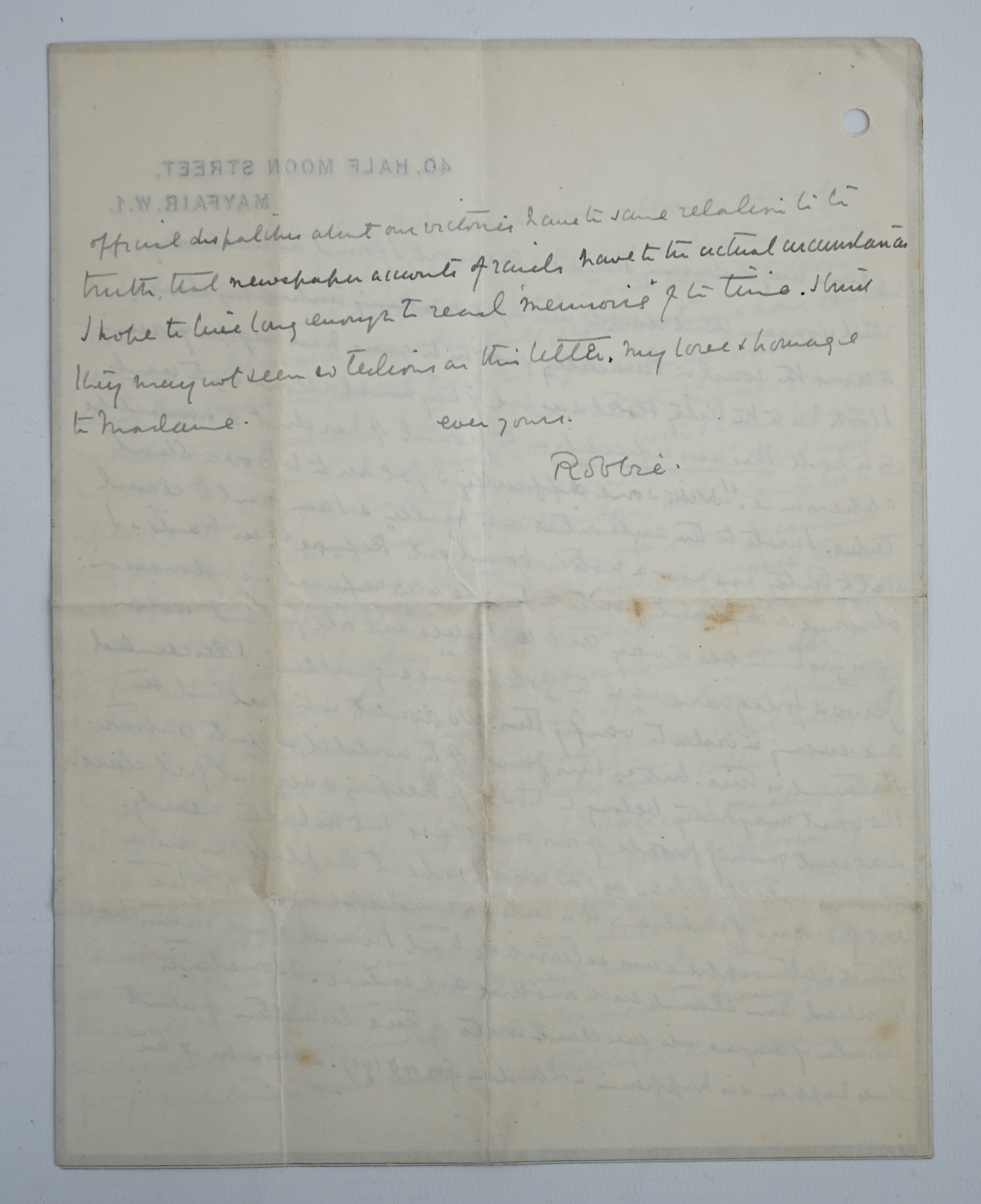 Robbie Ross (1869-1918), ALS to ‘Carlos’, 7 October 1917, 4 pp. Robbie Ross is best known for his relationship with and championing of Oscar Wilde